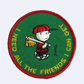 Charlie Brown Vintage Patch - I Need All The Friends I Can Get