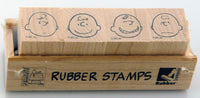 Charlie Brown Mini Rubber Stamp Set - RARE! (Used But MINT Condition)