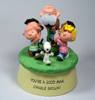 Hallmark Figurine:  You're A Good Man, Charlie Brown Animated and Musical Figurine (Part Of Styrofoam Packing Missing In Box)