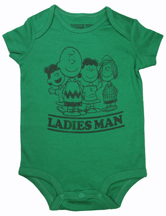 Peanuts Gang Onesie - Ladies Man ON SALE! - snoopn4pnuts.com