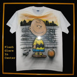 Charlie Brown "In The Hood" Framed Hand-Airbrushed T-Shirt (Professionally Framed In Wood and Glass!)