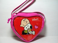 Charlie Brown and Snoopy Vinyl Heart-Shaped Shoulder Purse - ON SALE!