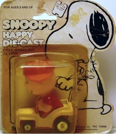 Charlie Brown Happy Diecast Heart Car With Oversized Figure