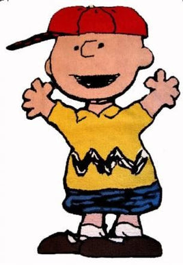 Charlie Brown 100% Wool Hand-Hooked Rug Or Wall Hanging - 4 Feet High!
