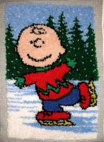 Charlie Brown Latch Hook Wall Hanging / Rug (Completed But NO Backing)