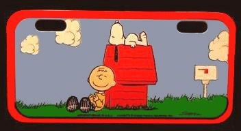 Charlie Brown And Snoopy Mini License Plate