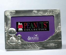 Charlie Brown And Snoopy 2-D Pewter Picture Frame