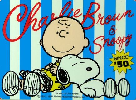 Charlie Brown And Snoopy Large Sticker