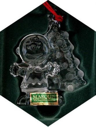 Charlie Brown With Tree Waterford Crystal Christmas Ornament