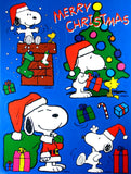 Snoopy Merry Christmas Reusable Vinyl Window Clings