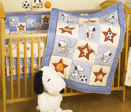 Lambs & Ivy Champ Snoopy 6 - Piece Crib and Wall Paper Border Set - snoopn4pnuts.com