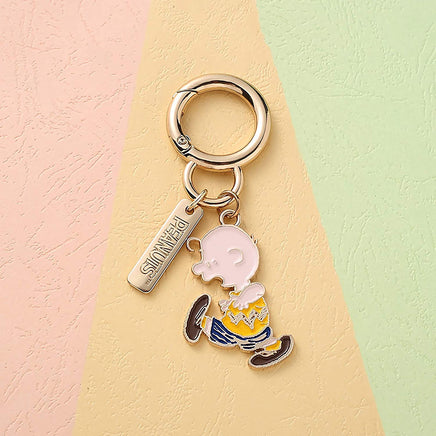 Peanuts 70th Anniversary Double Ring Metal Key Chain - Charlie Brown Walking - snoopn4pnuts.com