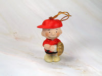 Charlie Brown Porcelain Baseball Christmas Ornament