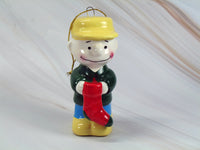 Charlie Brown Vintage Ceramic Ornament - snoopn4pnuts.com
