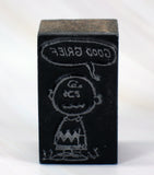 Vintage Steel Print Block - Charlie Brown: Good Grief