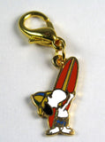 Snoopy Surfer Cloisonne Charm With Clasp