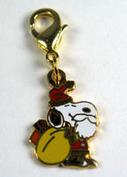 Snoopy Santa Christmas Cloisonne Charm With Clasp