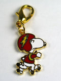 Snoopy Rollerskater Cloisonne Charm With Clasp