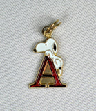 Snoopy Alphabet Cloisonne Charm - Red "A"