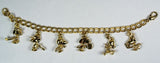 Snoopy Sports 3-D Gold-Tone Charm Bracelet