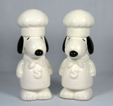Chef Snoopy Vintage Salt & Pepper Shakers (No Rubber Stoppers)