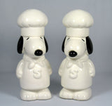 Chef Snoopy Vintage Salt & Pepper Shakers (With Replacement Stoppers)