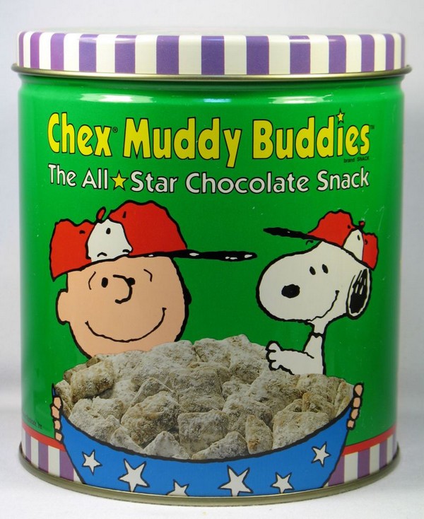 Charlie Brown and Snoopy Chex Mix tin