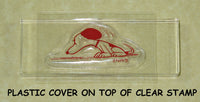Peanuts Clear Vinyl Stamp On Thick Acrylic Block - Snoopy - snoopn4pnuts.com