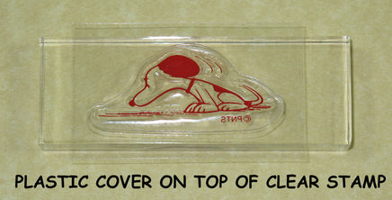 Peanuts Clear Vinyl Stamp On Thick Acrylic Block - Snoopy - snoopn4pnuts.com