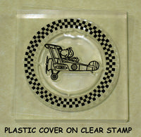 Peanuts Clear Vinyl Stamp On Thick Acrylic Block - Snoopy Flying Ace - snoopn4pnuts.com