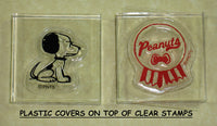 Peanuts Clear Vinyl Stamp Set On Thick Acrylic Blocks -  Young Snoopy and Peanuts