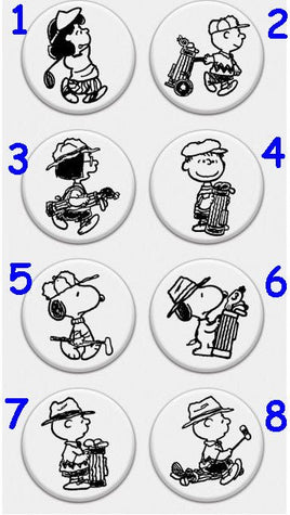 Peanuts Clear Vinyl Stamp On Thick Acrylic Block - Golfer - snoopn4pnuts.com
