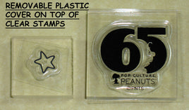 Peanuts Clear Vinyl Stamp Set On Thick Acrylic Blocks -  65Th Anniversary