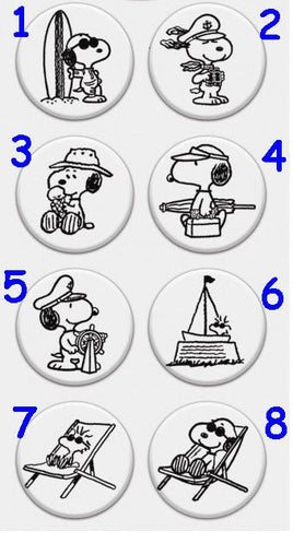 Peanuts Clear Vinyl Stamp On Thick Acrylic Block - Beach - snoopn4pnuts.com