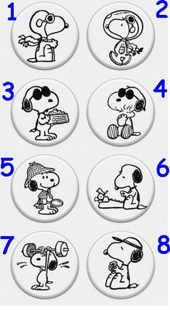 Peanuts Clear Vinyl Stamp On Thick Acrylic Block - Snoopy Personas - snoopn4pnuts.com