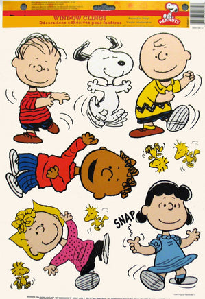Peanuts Gang Dancing Reusable Window Clings