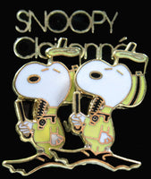 Snoopy Scuba Diver Cloisonne Post Earrings