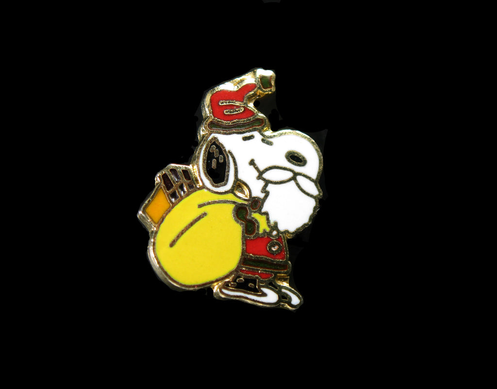 Snoopy Santa Cloisonne Tie Tack / Pin