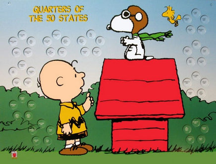 Peanuts Quarters Of The 50 United States Giant Display Board