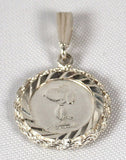 Snoopy Sterling Silver Coin-Style Pendant With Certificate