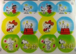 Peanuts Gang Vintage Lenticular Vari-Vue Display Board - Snoopy And Lucy