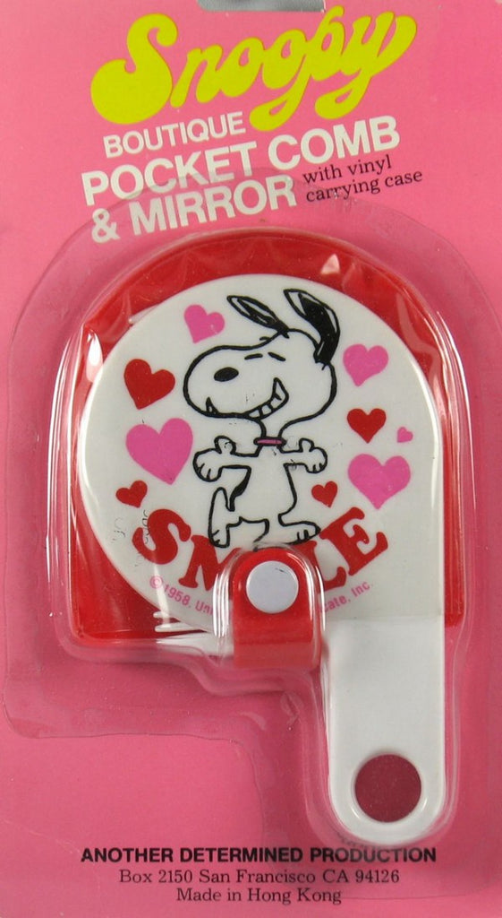 Snoopy Pocket Comb and Mirror Set - SMILE