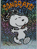 Congratulations Card (Holographic) - Snoopy