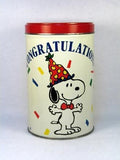 Snoopy Congratulations Tin Canister