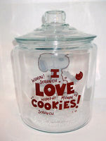 Snoopy's Cookies Glass Cookie Jar - RARE! - snoopn4pnuts.com