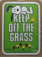 Keep Off The Grass Cork Board - Light Green - PRICE REDUCED!