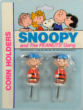 Charlie Brown Wecolite Corn-On-The-Cob Holder Set (Not On Card/Re-Packaged)