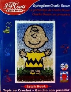 Peanuts Latch Hook Set Pillow Rug and Wall Decor Kit