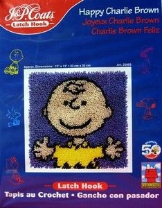 Charlie Brown Latch Hook Pillow Kit - On Sale!