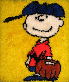 Charlie Brown Latch Hook Wall Hanging / Rug (Completed/Ready To Hang) - snoopn4pnuts.com
